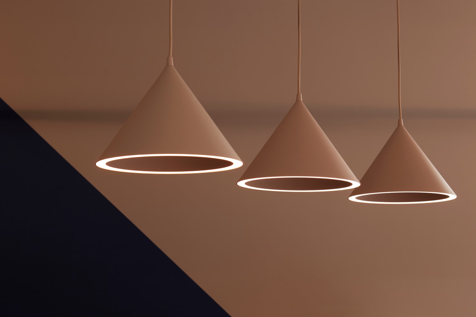 Image of three ceiling lights