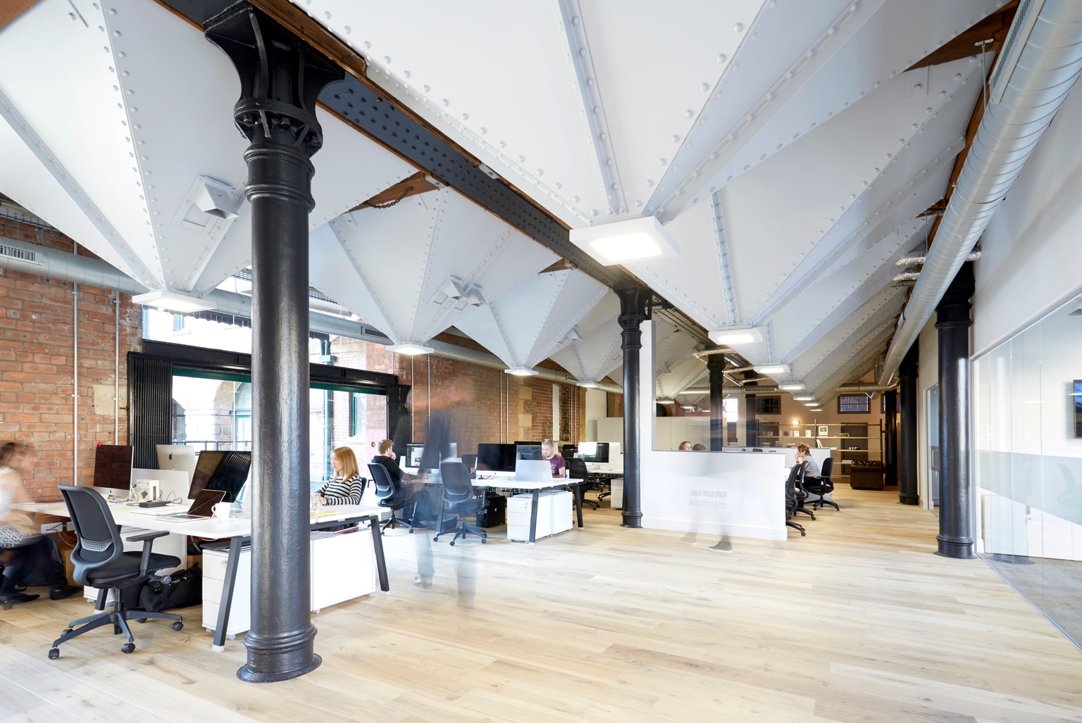 Images of transformed warehouse at Victoria quays into digital creative office space