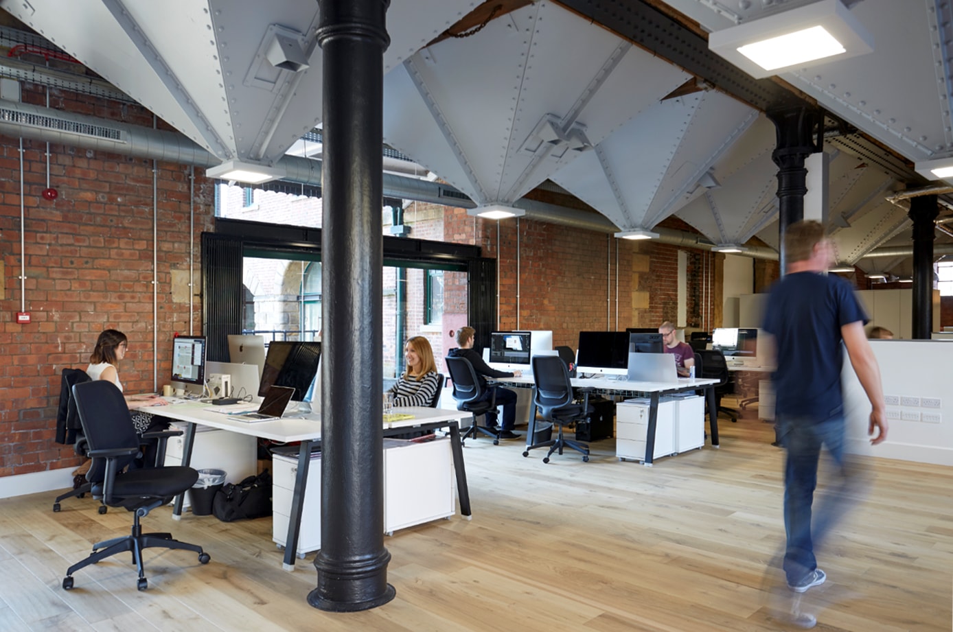 Images of transformed warehouse at Victoria quays into digital creative office space