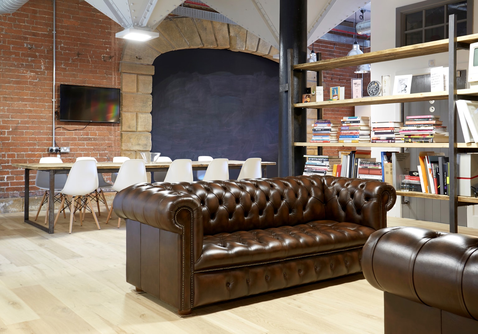 Images of transformed warehouse at Victoria quays into digital creative office space