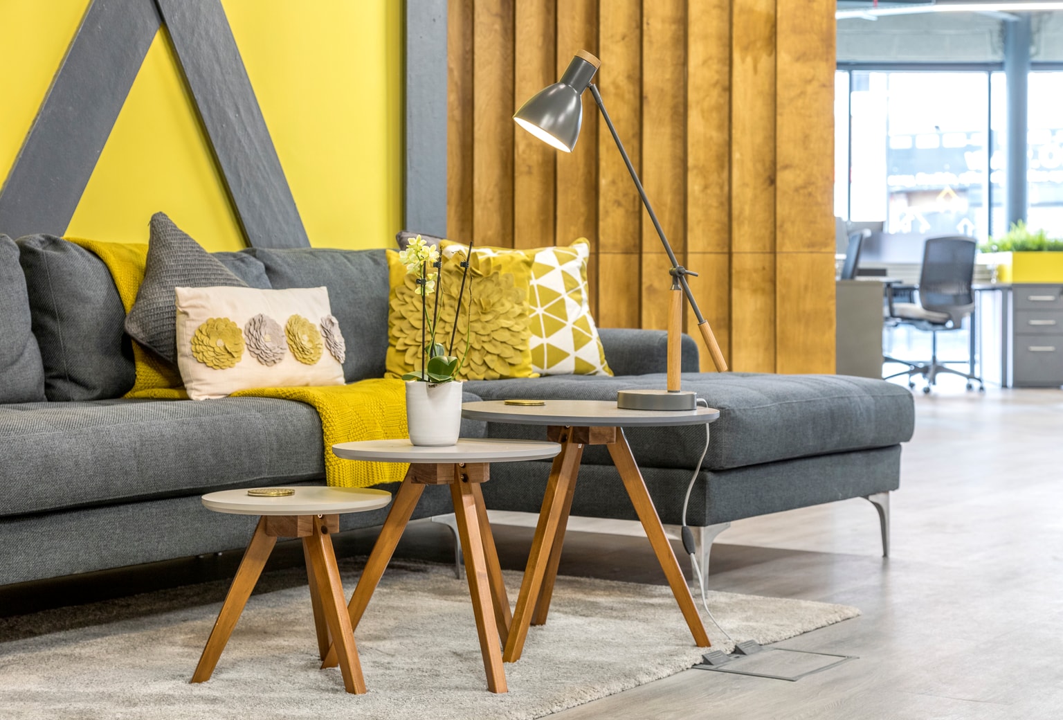 Image of sofa and coffee tables
