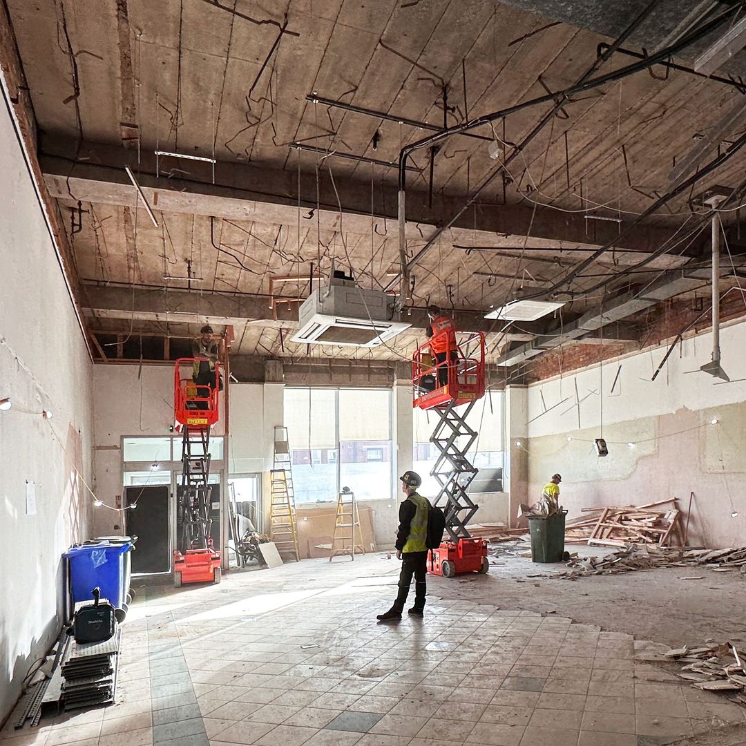 a photo of a workers in a building site